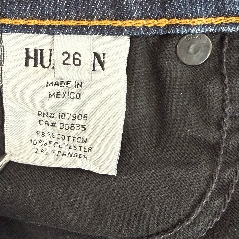 HUDSON Nico Midrise Size 26 Waist 32” Super Skinny Denim Dark Wash Blue Jeans - Picture 9 of 13